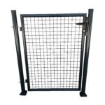 Portillon de jardin grillagé sur platine soudée