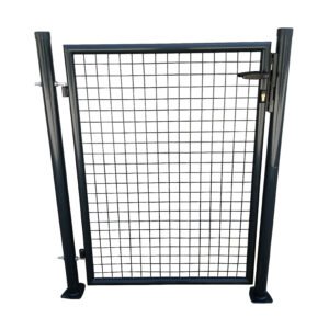 Portillon de jardin grillagé sur platine soudée - 1,00 m, Gris anthracite RAL 7016