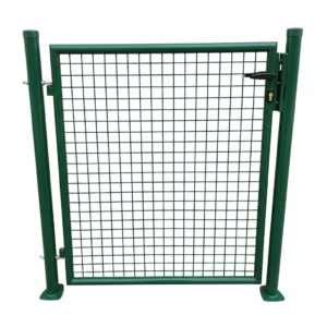 Portillon de jardin grillagé sur platine soudée - 1,00 m, Vert RAL 6005
