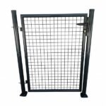 Portillon de jardin grillagé sur platine soudée