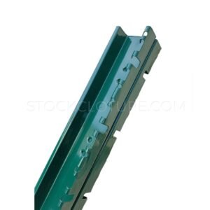 Poteau à encoches en "H" à sceller pour grillage rigide - Vert RAL 6005, 1,40 m