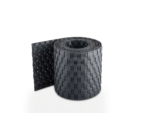 Bande horizontale aspect rotin tressé de 10x255cm gris anthracite