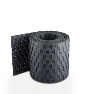 Bande horizontale aspect rotin tressé de 10x255cm gris anthracite