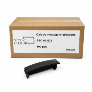 Cale de montage en plastique pour grillage rigide - 100 pièces